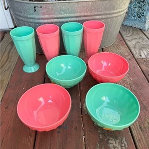 Target Milkshake Ice Cream Bowl Set New